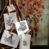 Cards printed in the studio