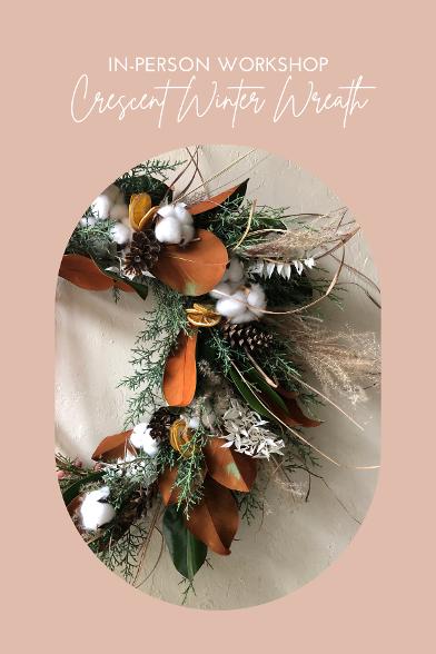 winter workshop wreath Toronto, flower workshop Toronto, GTA flower workshop, Toronto workshops