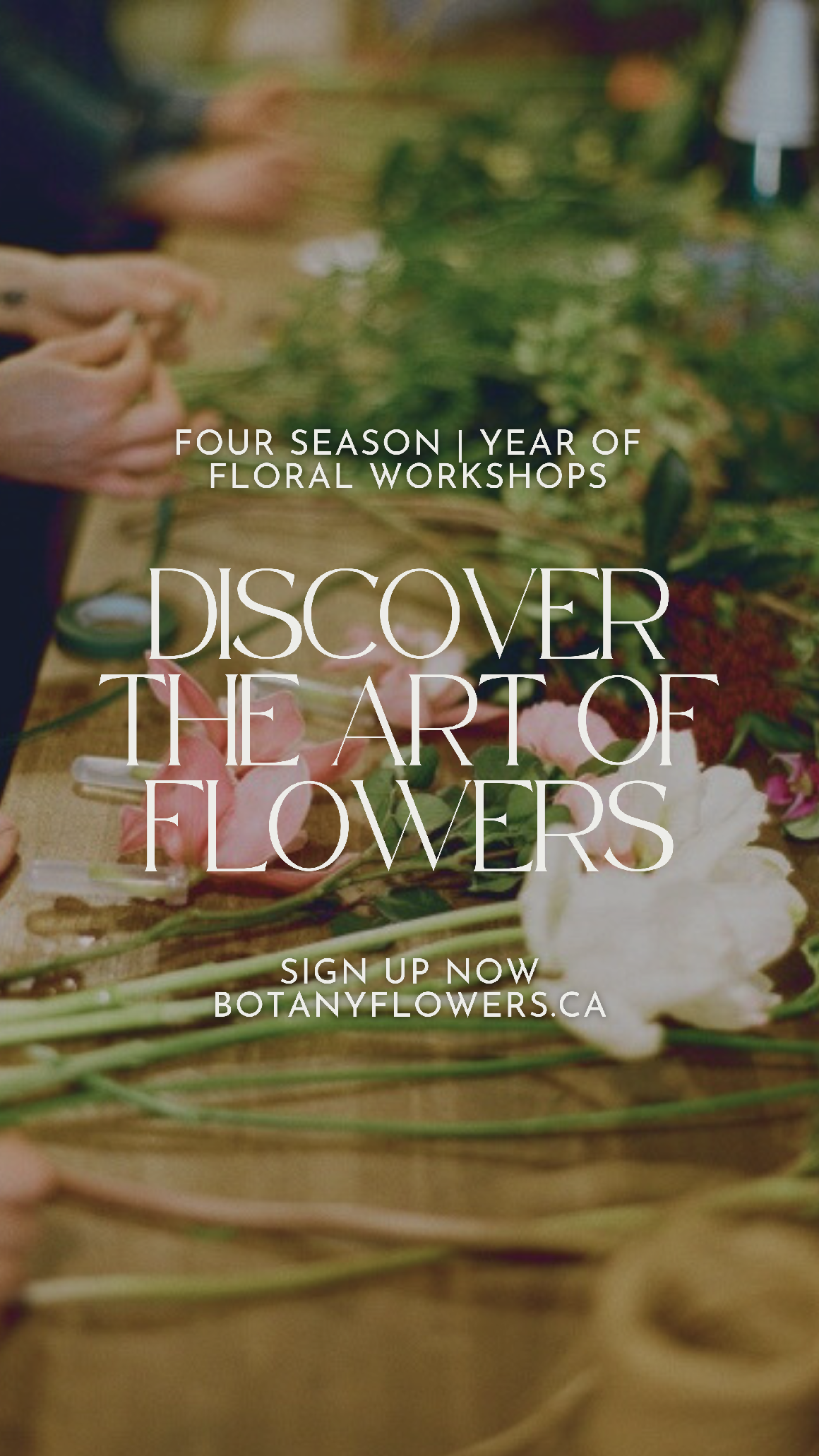 Toronto workshop, toronto workshops, workshops flowers Toronto